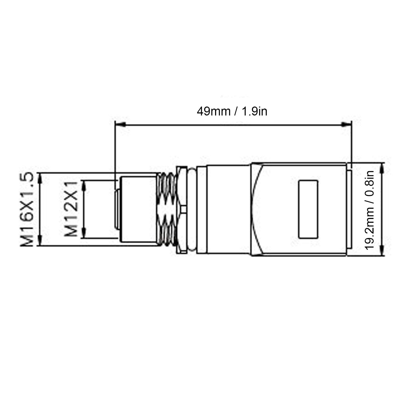 Jenngaoo Cavo Ethernet, cavo patch da M12 a RJ45 Cavo di rete a 4 pin per applicazioni Ethernet industriali Cavo schermato IP67 Impermeabile (3m/9,8 piedi)