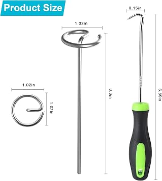 Landscape Fabric Stake, 6-inch Galvanized Round Head Landscape Nail Steel Anti Bending Weed Barrier Stake, Used for Plant Cover, Lawn, Fence, and Ground Garden Stake (50)