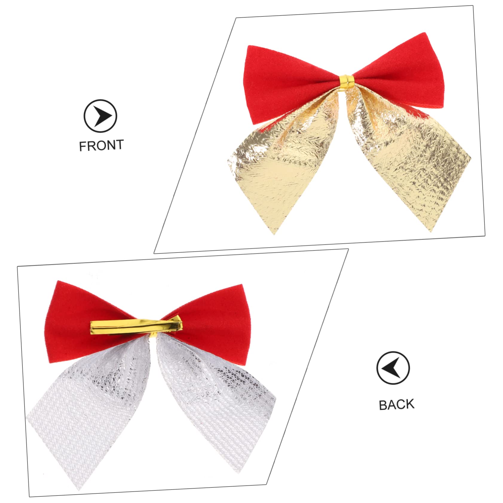 TOPBATHY 360 Piezas Lazo De Navidad Decoraciones para El Hogar Lazos para Envolver Lazos De Corbata De Navidad Mini Lazos De para Manualidades Paño De Flocado