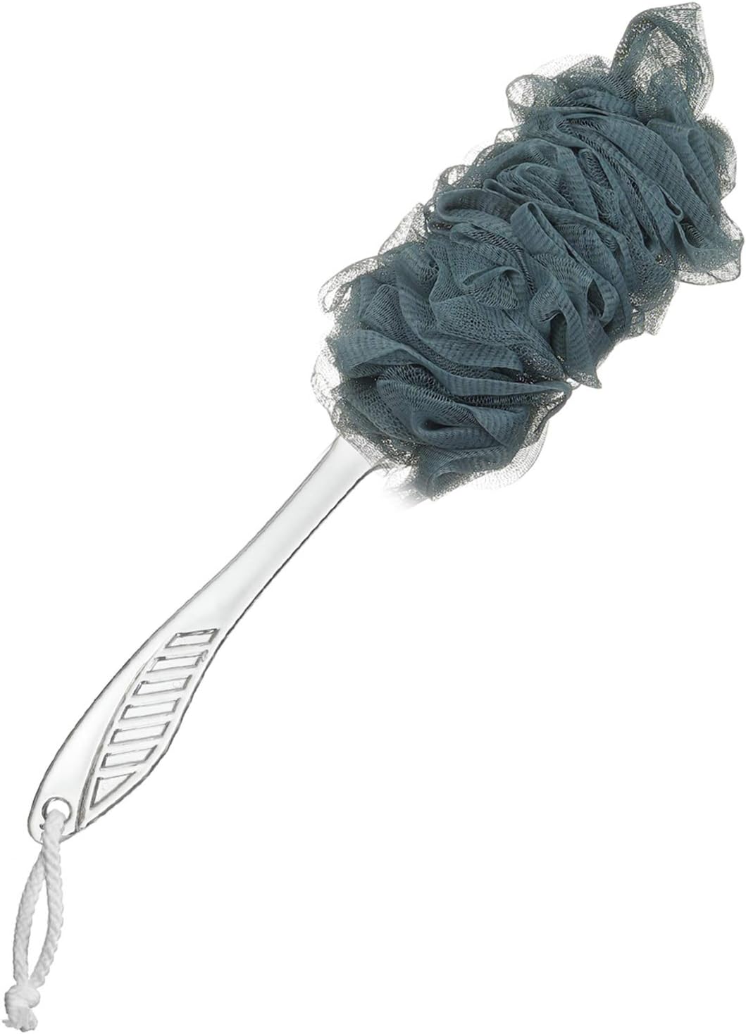 JulaJuyo Back Scrubber for Shower, Body Bath Brush Long Handle Nylon Mesh Loofah Sponge on a Stick for Men Women, Exfoliating Cleaning Showering Scrub Washer Luffa for Elderly (1 Pack, Dark Green)