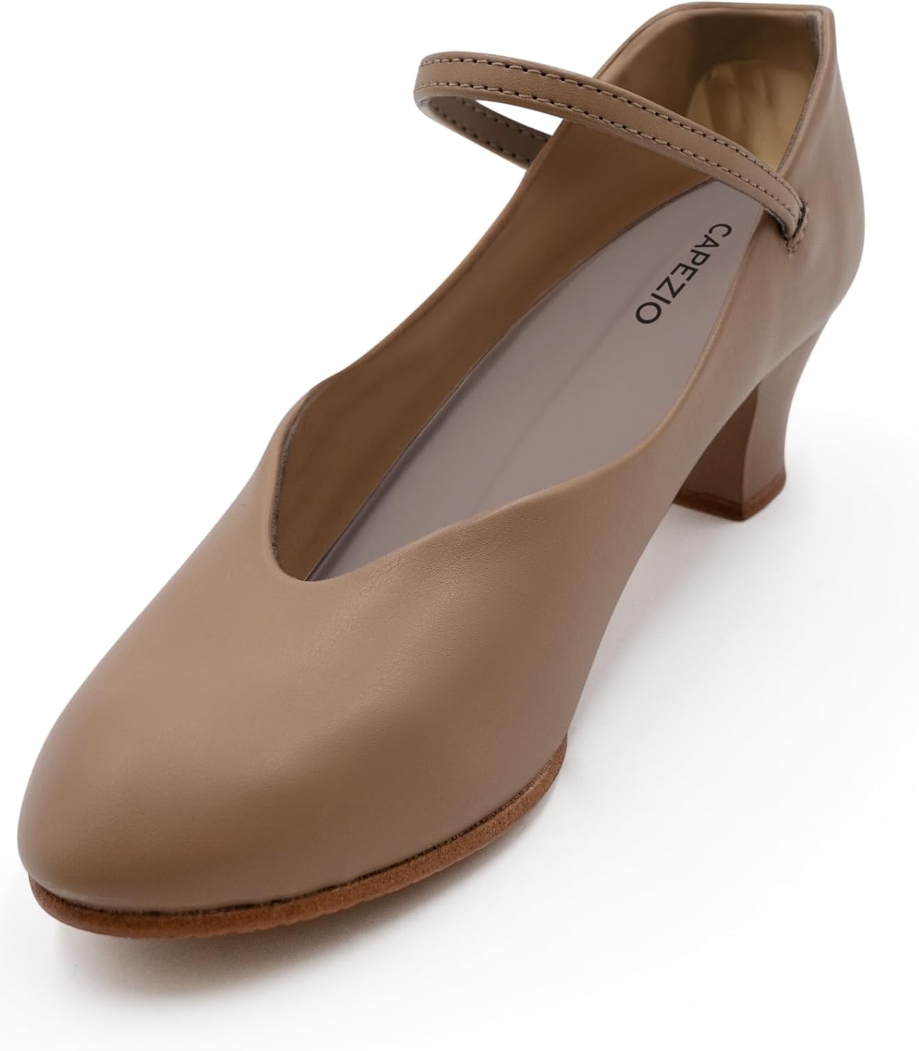 Capezio Women's Jr. Footlight Character Shoe,Caramel,4 M US