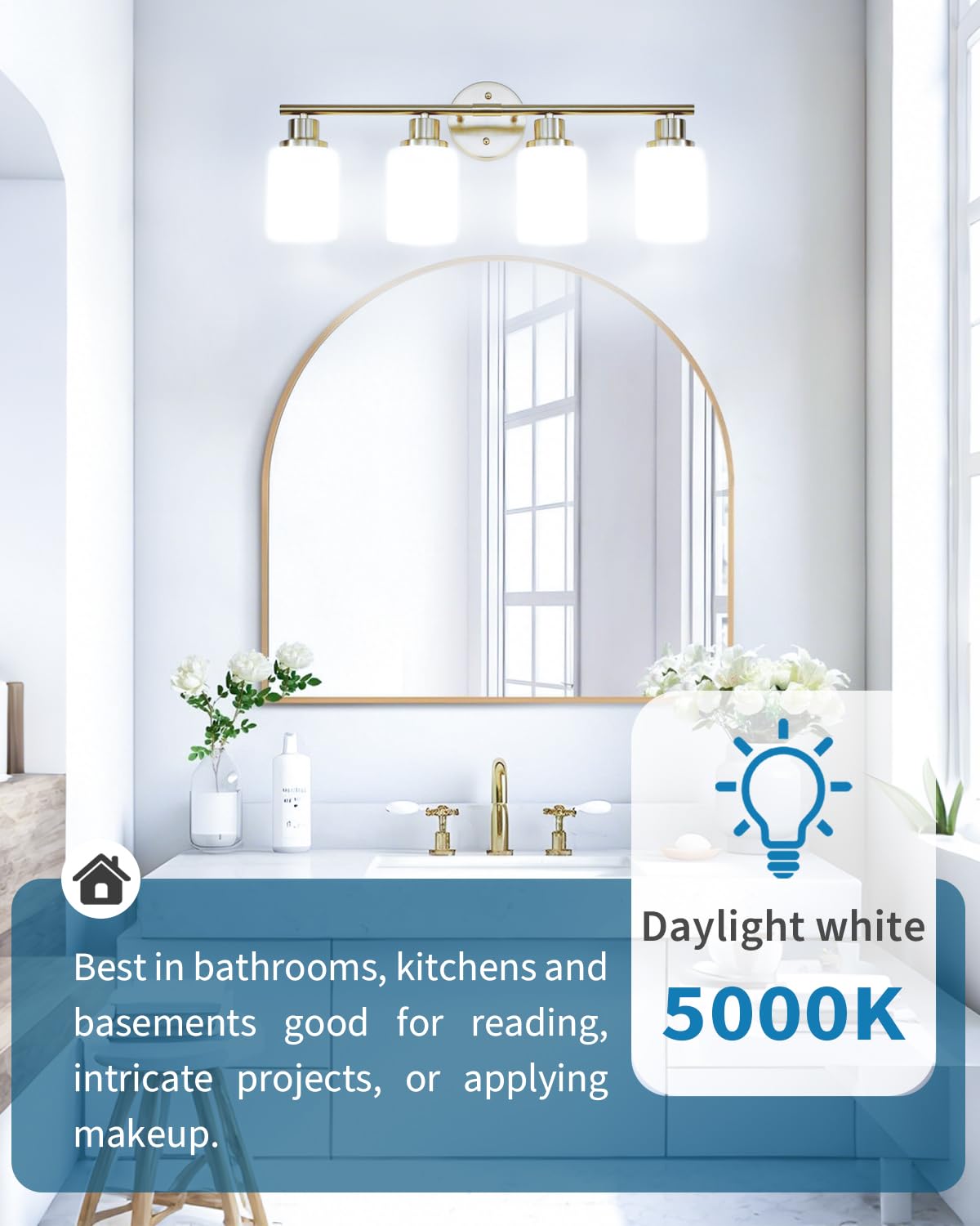 TJOY 12 Pack LED Light Bulbs 100 Watt Equivalent A19 5000K Daylight LED Bulb 15W Bright White Energy — view 6