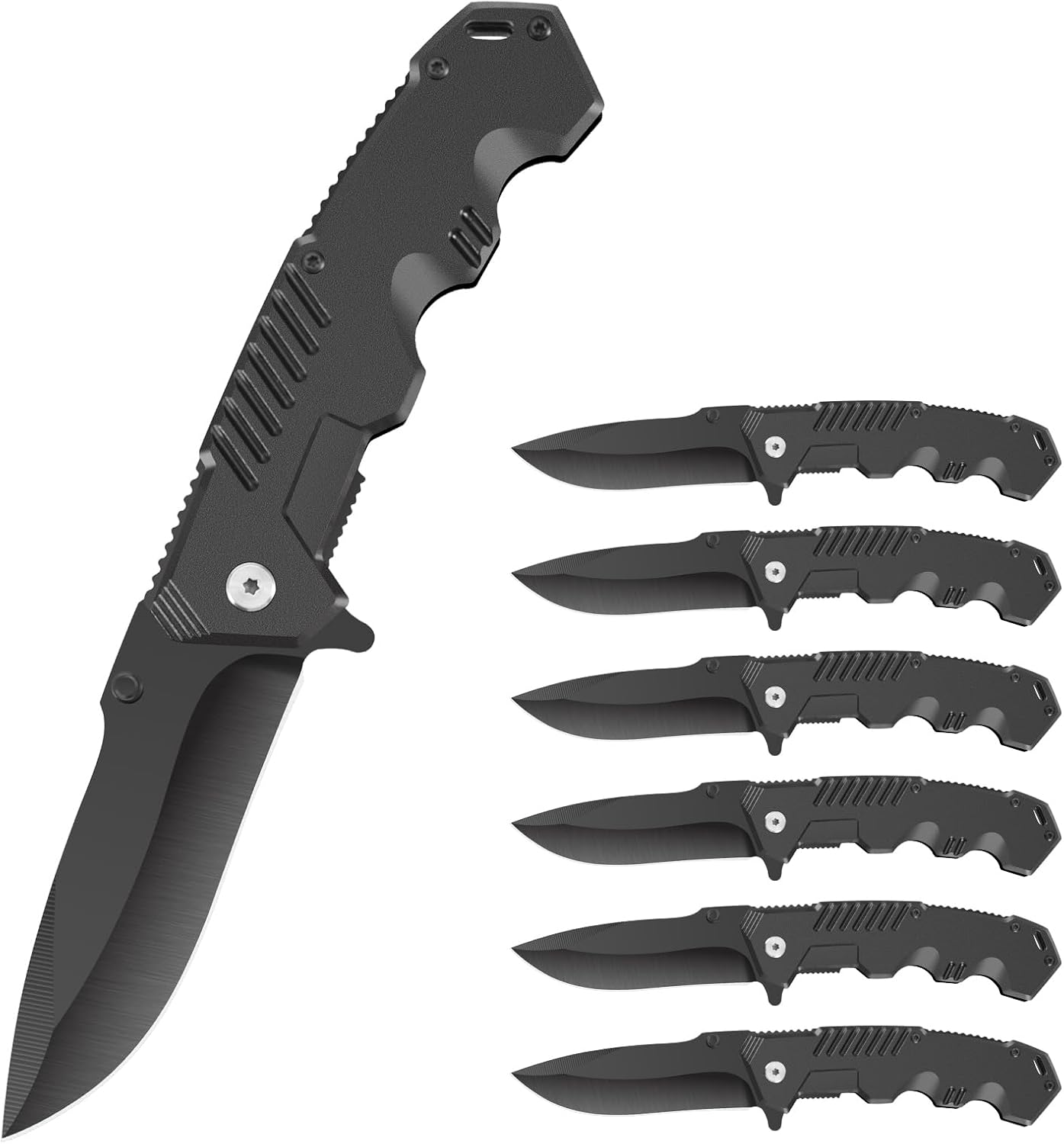 Tactical Folding Knife, 6-Pack, 4.3 Inch, EDC Outdoor Camping, Security Lock, Pocket Clip (6) Tactical Folding Knife, 6-Pack, 4.3 Inch, EDC Outdoor Camping, Security Lock, Pocket Clip (6)