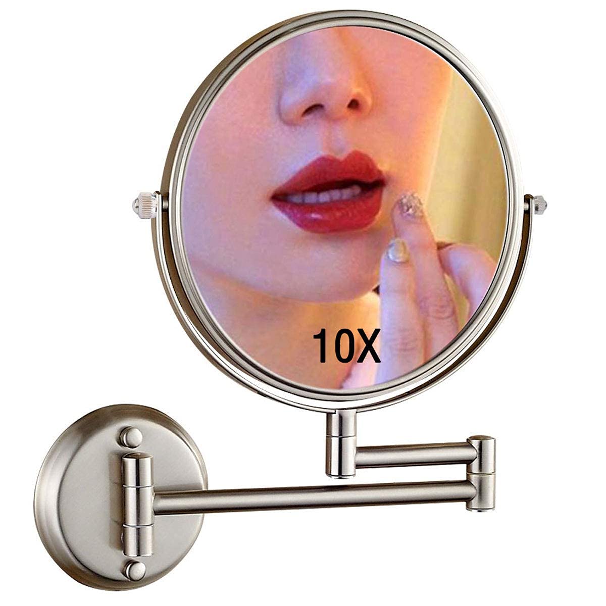 Miroir de maquillage mural zoom 10x pour ne plus rater aucun détail du visage