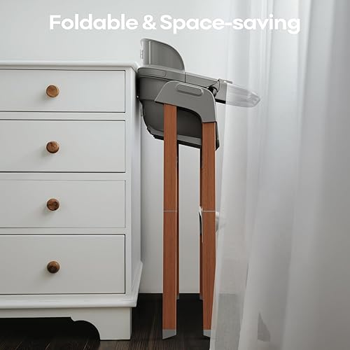 Miniatura 2 de Fodoss Silla alta convertible para bebé con bandeja desmontable, silla alta plegable para comer con cojín grueso, silla para Comer de Bebe