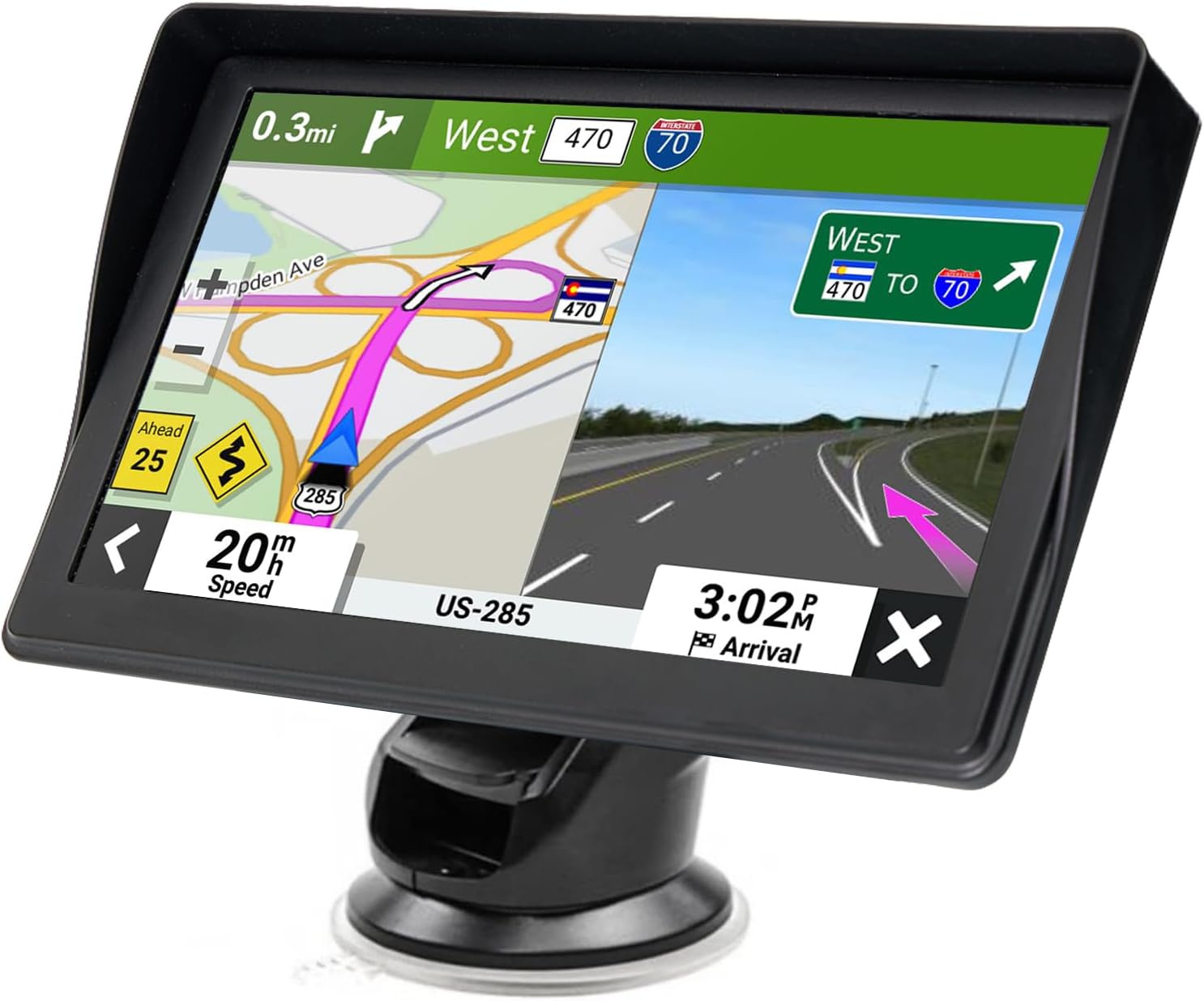 7″ GPS Navigator for Car, Truck & RV – 2025 Maps, Lifetime Updates