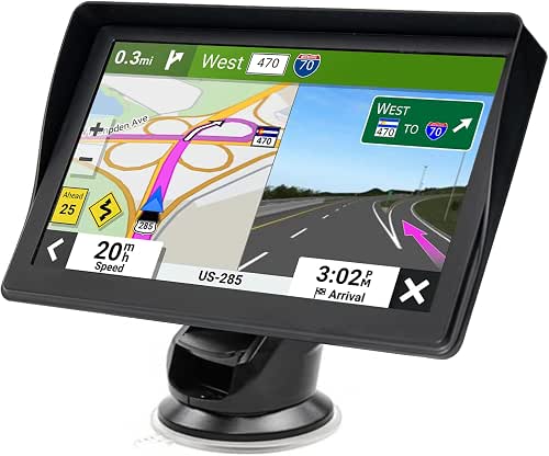 GPS Navigator for Car Truck RV - 7'' HD Touchscreen