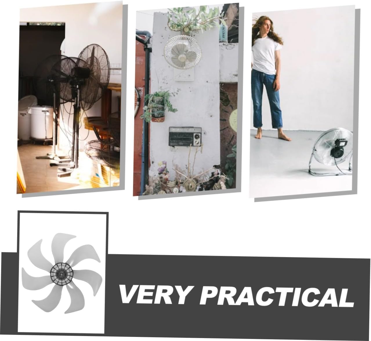 Leaf Plastic Fan Blades Replacement for Electric and Pedestal Fans Blades for Quiet Cooling Plastic Construction for Standing