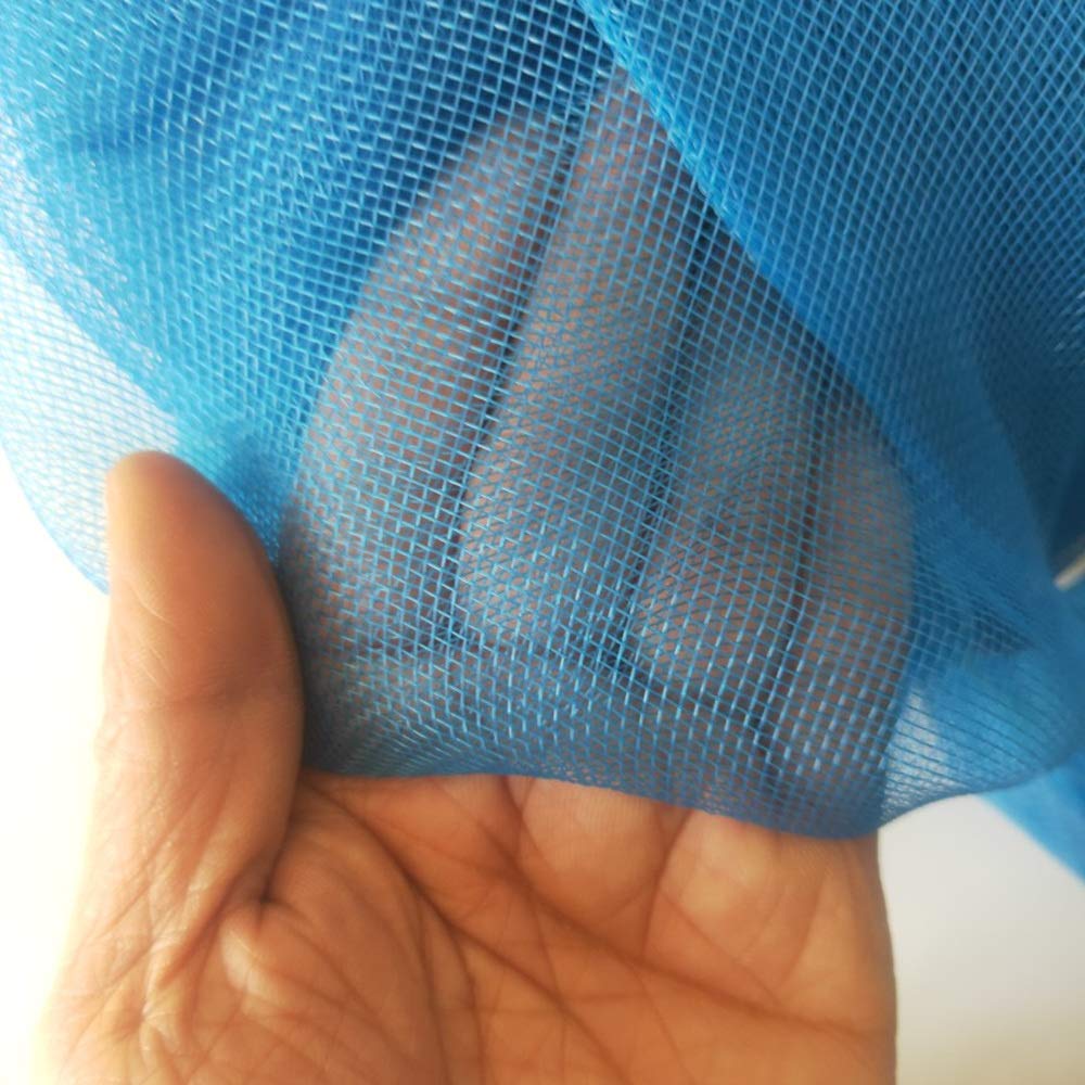 Red de malla de polietileno de alta densidad para acuicultura, agricultura, guardería, antiinsectos, secado de peces, azul, 6,6 x 13,1 x 4,2 m, 2 x 4 x 1,5 m