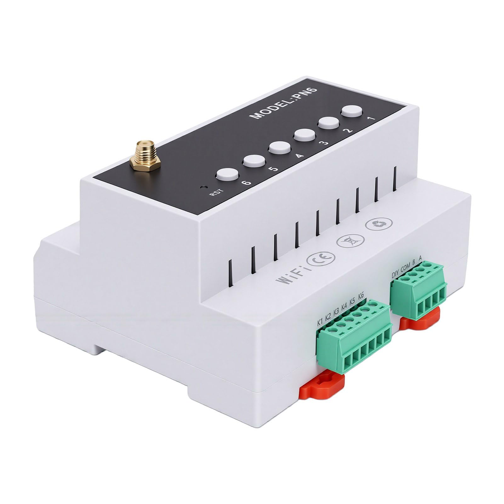Goshyda 6-Kanal Smartes Relais-Schaltermodul 16A für Motorsteuerung (WIFI)