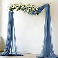 Vista 17 de MLMW Tela de Drapeado para Arco de Boda 2 Paneles 29" x 20 Pies Rosa Pascua Transparente Cortinas de Telón de Fondo para Arco de Boda Cortina al