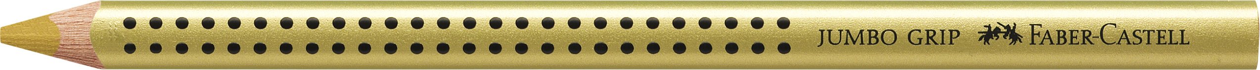 Faber-Castell 110981 – Scatola con 12 ecolápices metallizzati Jumbo Grip Metallic, colore: oro