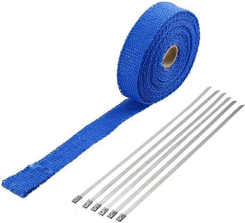 Fita térmica para escapamento ESUPPORT de fibra de vidro azul – 5 m