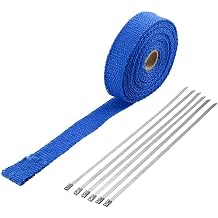 ESUPPORT 2.5CM X 5M Fiberglass Exhaust Heat Header Pipe Wrap
