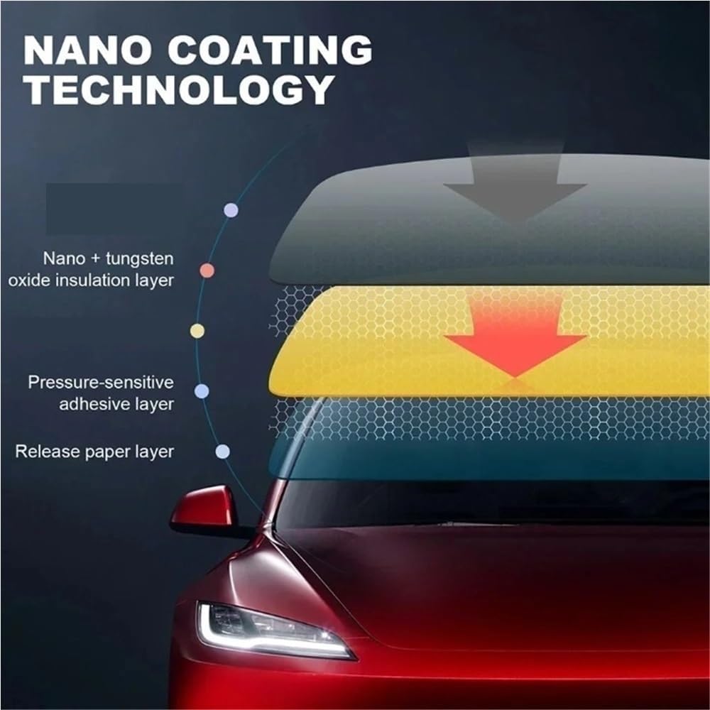 Car Front Rear Side Window Compatible for Tesla Model 3 Model 3 2020 2021 2022 2023 2024 Privacy UV Protection Tint Solar Film Accessories(35Percent Window)