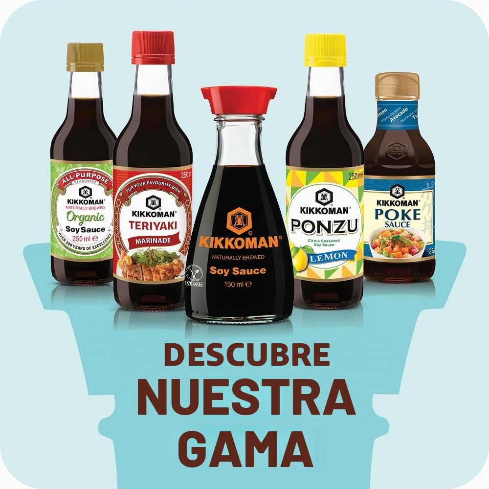 KIKKOMAN Tamari Salsa de soja sin gluten 1000 ml (paquete de 6)
