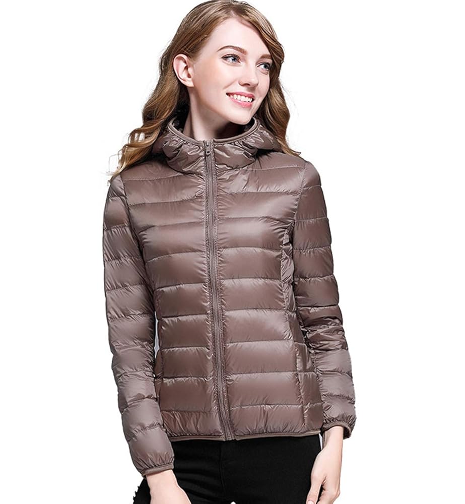Giubbotto Piumino Leggero Donna - Cappuccio, Imbottito, Ultraleggero E Pieghevole, Per Inverno - Foto 3