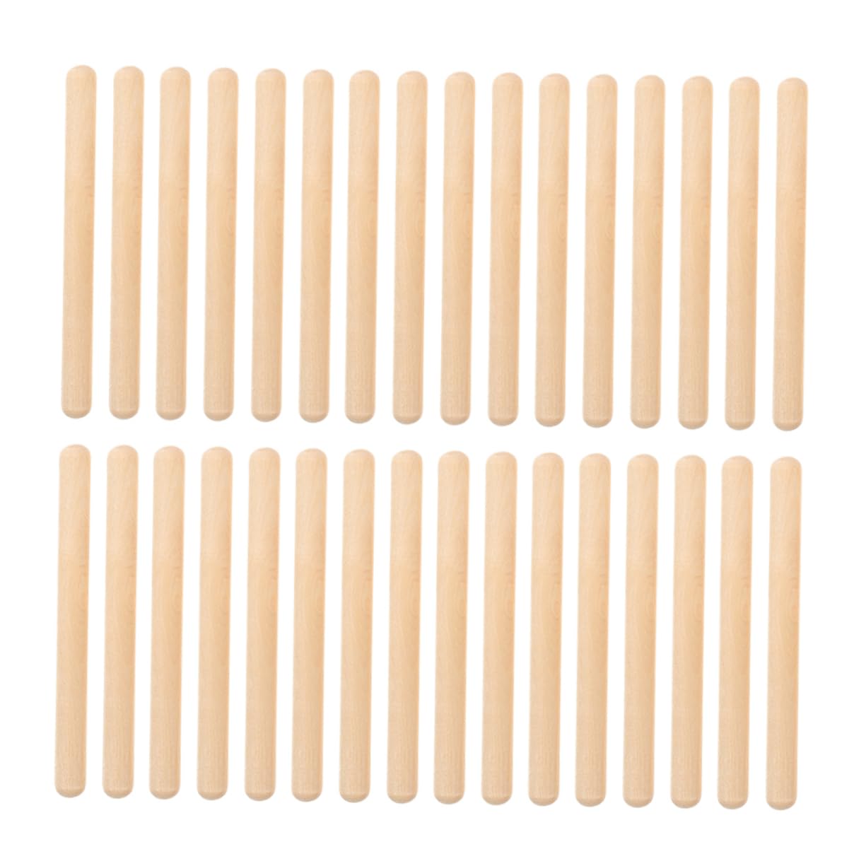 Baquetas Rítmicas de Madera 32 Piezas, Juego Musical Infantil | Color Caqui, Bordes Redondeados, para Exterior y Cumpleaños, Apoyo Formación Musical