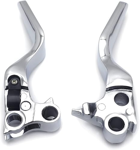 Miniatura 7 de HTTMT - Palancas de embrague de freno cortas cromadas compatibles con H-D 96-03 XL96-07 Dyna Touring FLHR