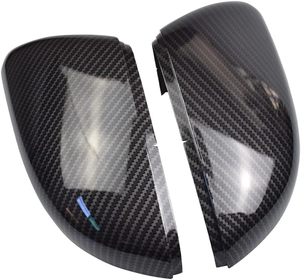 Car Rear View Left Driver Side Mirror Cover Cap Replacement for V-W Golf MK7 7.5 GTI 7 Golf 7 R (Carbon fiber pattern)