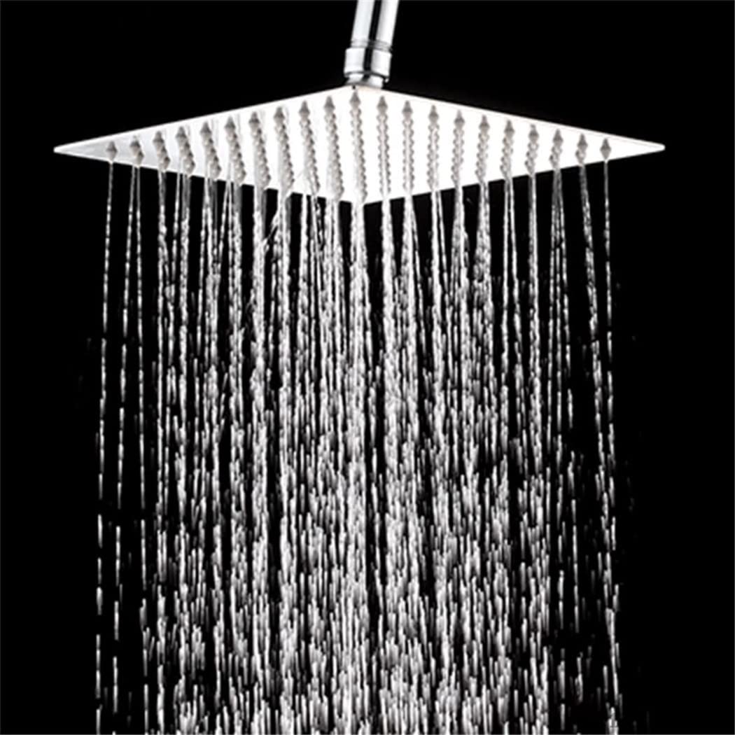Pommeau de douche carré ultra fin 15,2 cm - Grande buse supérieure plafond salle de bain