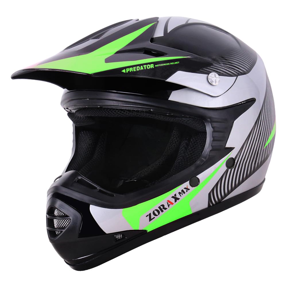 Zorax Red/Silver XL (55-56cm) Kids Children Motocross Motorbike Helmet Dirt Bike ATV Motorcycle Helmet ECE 22-06 — view 10