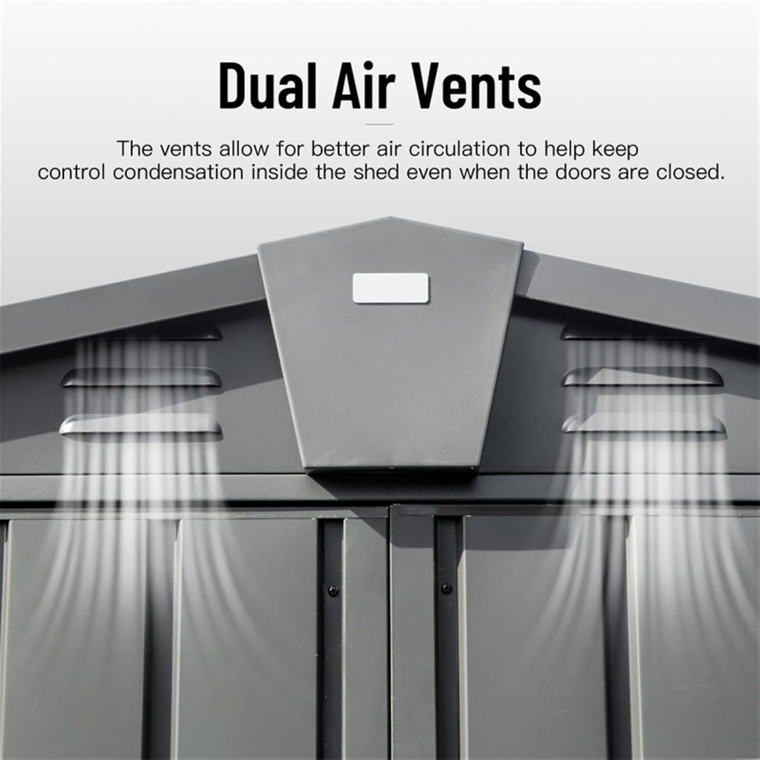 Garden Sheds 5.7x3ft Storage Shed Metal Outside Sheds Outdoor Storage Galvanized Steel, Tool Shed for Patio, Backyard, Garden, Lawn Outdoor Storage Sheds