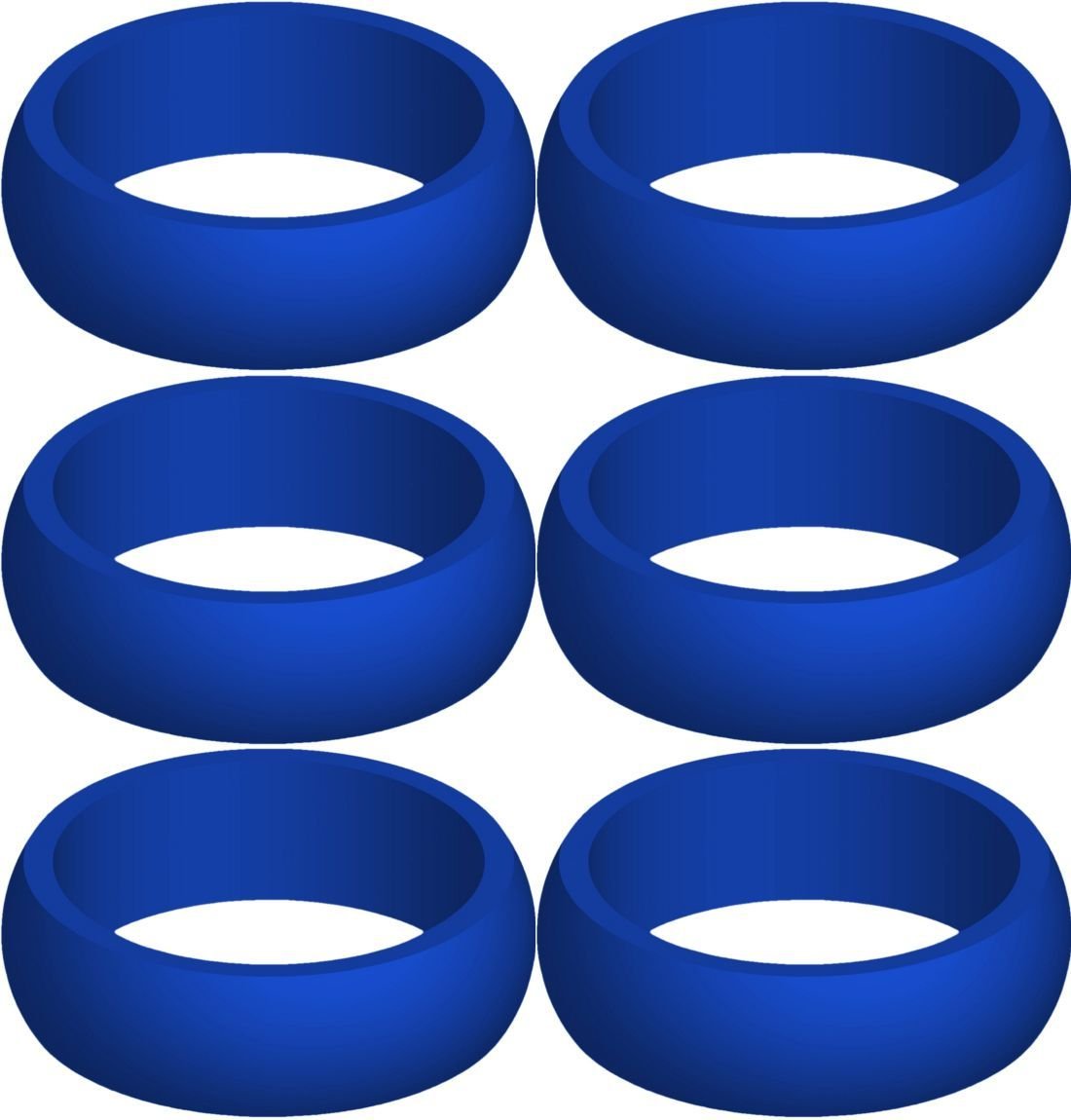 SayitBands Six of Royal Silicone Ring Size 12