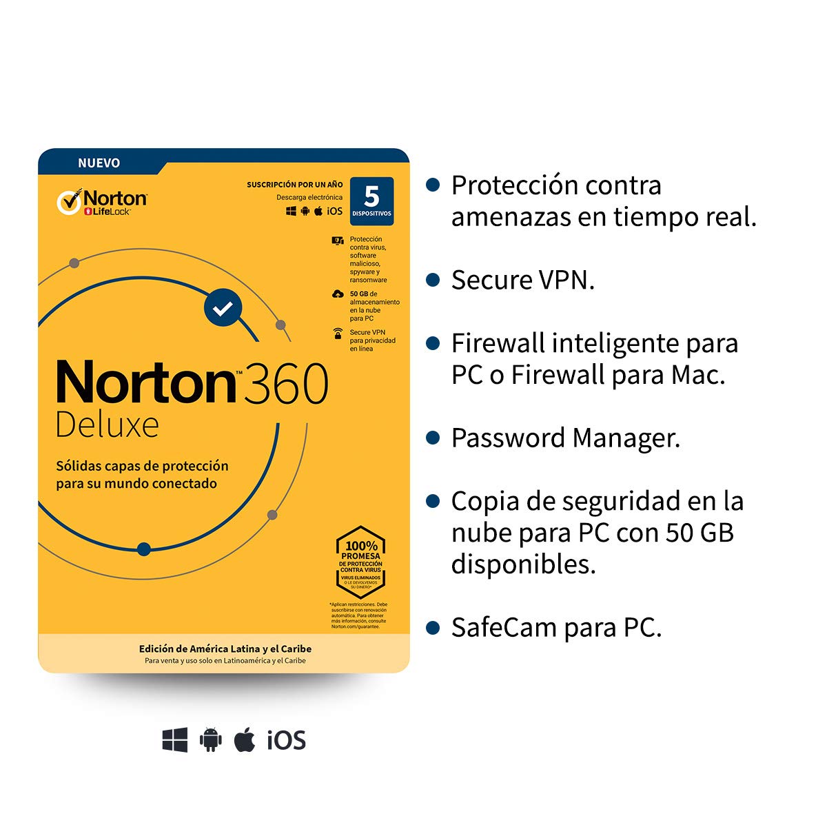 Norton 360 Deluxe / Total Security 5 Devices 1 Year (5-Users)
