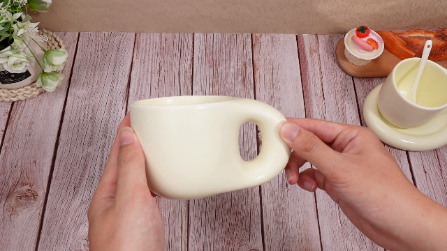 Amazon.com | Lallisa 2 Pieces 13.5 oz Ceramic Coffee Mug Cute Fat