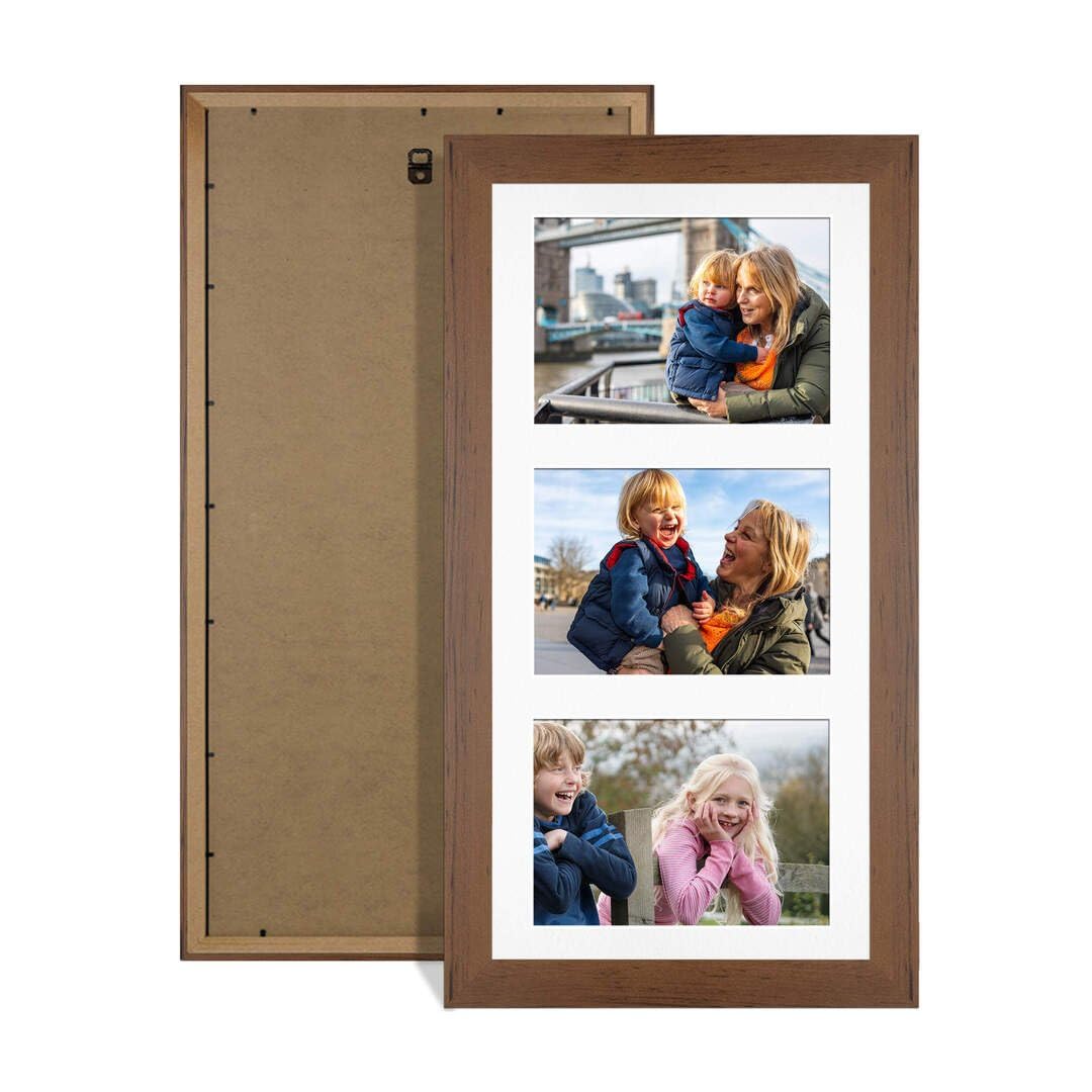 Procut Global 40x20cm Modern Walnut Photo Frame For Multiple Pictures