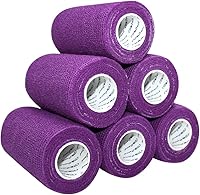 Vista 39 de Vendaje cohesivo autoadherente de látex de 4 x 5 yardas, vendajes de primeros auxilios, cinta deportiva elástica para esguince e hinchazón
