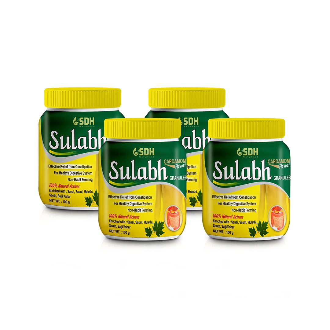 SDH Naturals Sulabh granules 100 % Ayurvedic Supplement for Constipation, Kabz, relives Acidity & Gas. Non habit forming herbal formula, helps improve digestion, Churna Powder safe LaxativG pack of 4 (4x100 gm) (B09RWM6NLX) Amazon Price History, Amazon Price Tracker