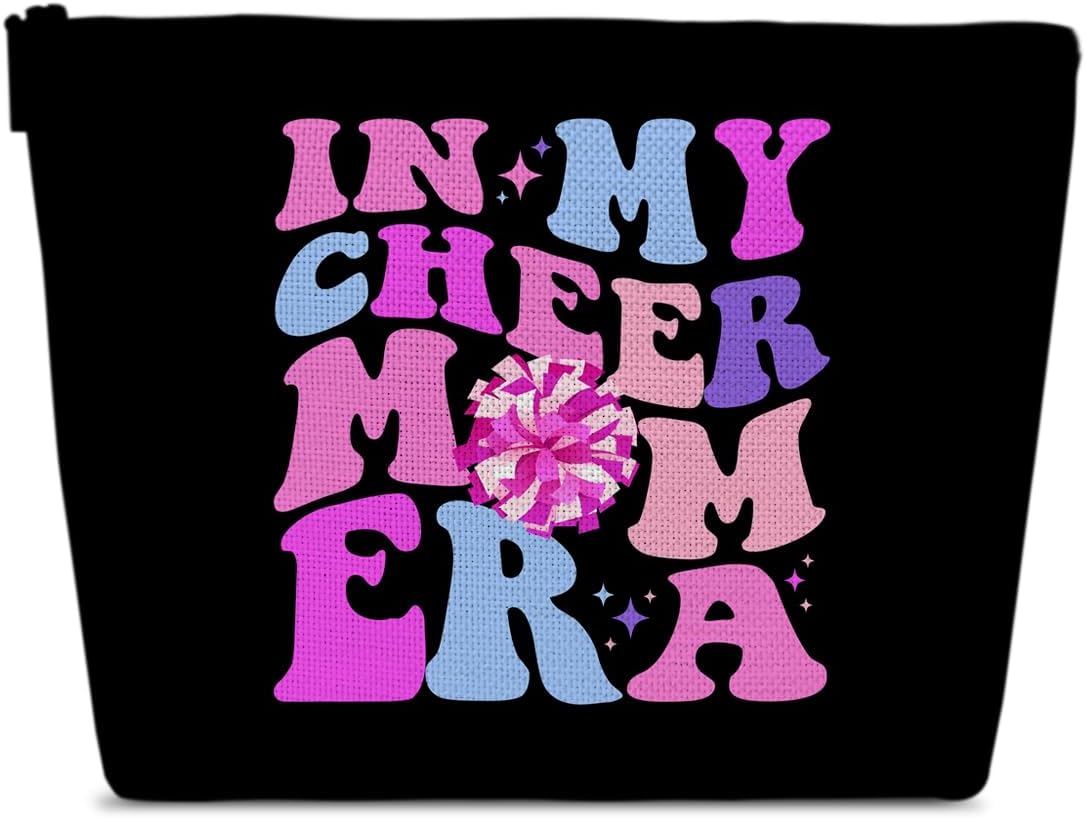 Cheer Mom Gifts Makeup Bag, Cheerleading Team Gifts Cosmetic Bag Pouch, Coach Survival Kit