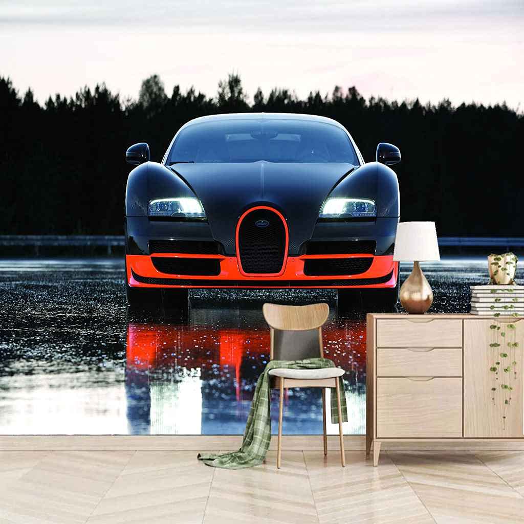 Toile murales chambre papier peint photo 3D supercar poster géant 400x280 cm