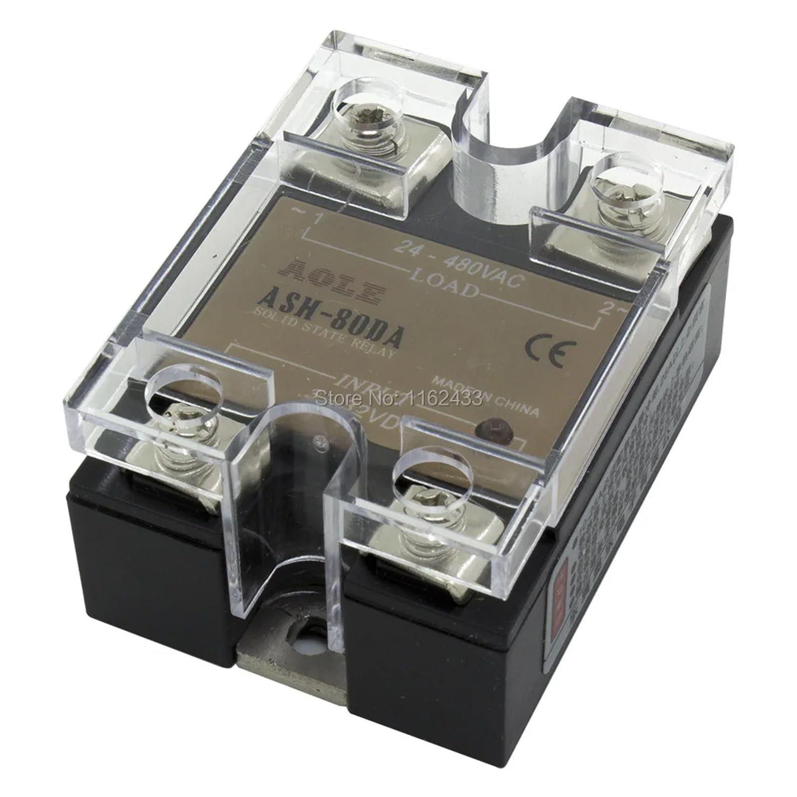 WBNFFUCYU ASH-80DA Single Phase DC to AC 80A 480VAC Solid State Relay 80DA SSR