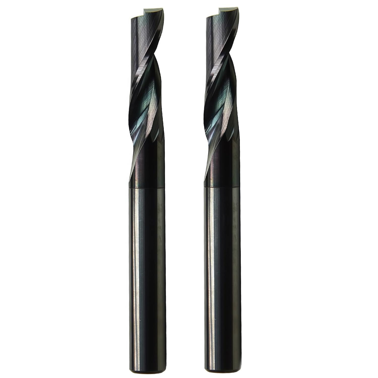 2Pcs 6mm Solid Carbide Spiral End Mill Upcut Engraving Cutters Single O-Flute Precision CNC Router Bits 3D Carving Milling Router Bit for PCB Aluminum Copper Brass Bronze Plates