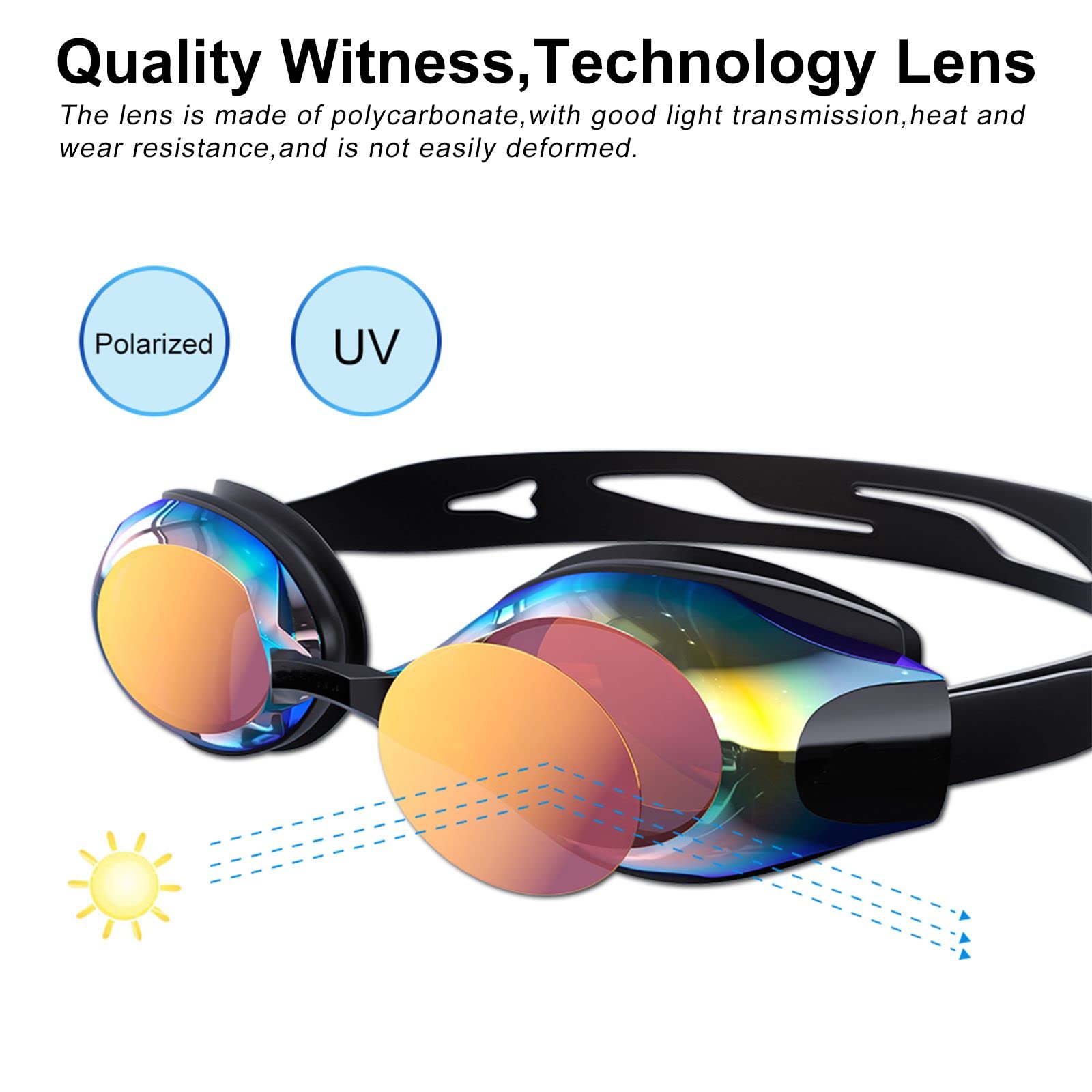 Schwimmbrille, kurzsichtig, mit verschreibungspflichtigen Linsen, Anti-Fog Nase, Clip für Damen, Kinder, Herren, Schwimmbrille