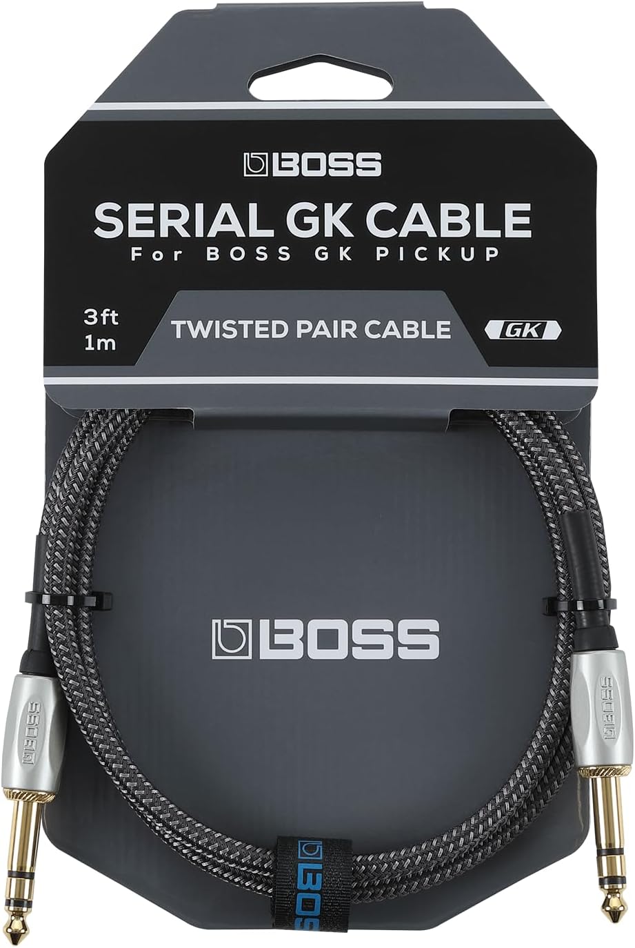 BOSS BGK-3 | 3ft/1m High-Performance Digital Cable Guitar Synthesizer Products | Compatible with GM-800, GK-5, GK-5B, GKC-AD & GKC-DA