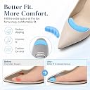 3 Pairs Shoe Size Reducer Inserts, Shoe Fillers for Women, Soft PU Foam Forefoot Cushions, Blue Color, Included, Adjustable Size Adjustment Solution for Dress and Casual Footwear gallery image