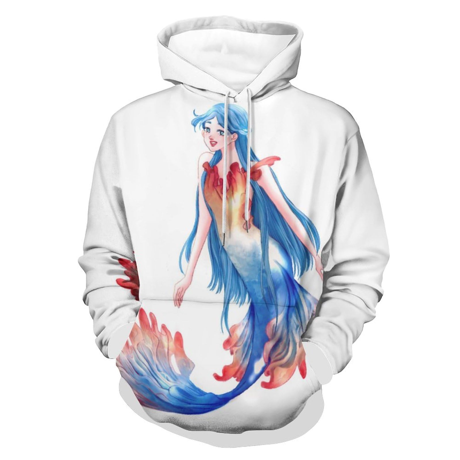 Sweat à capuche sirène UMENG pull unisexe à manches longues taille S - 8