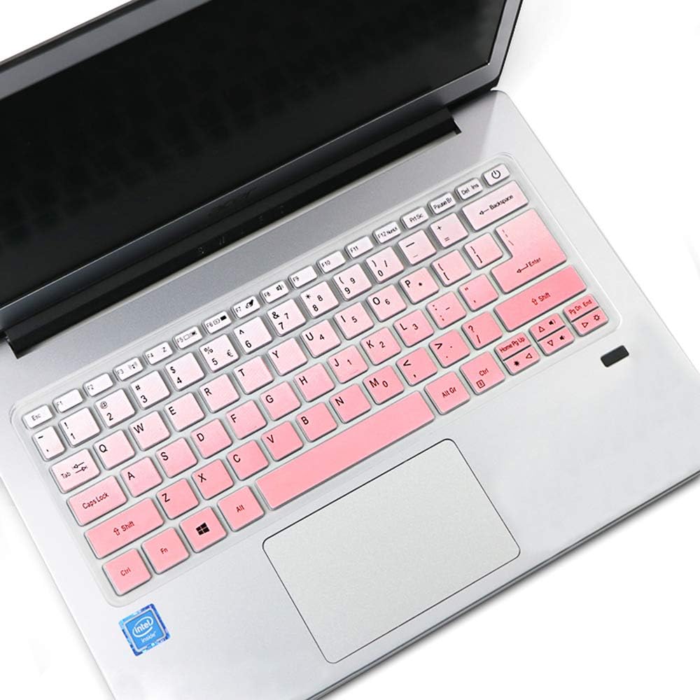 Keyboard Cover for Acer Swift 3 14" SF313-51 SF314-42/52/53/54/55/57, Acer Spin 3 SP314-51/52/53N/53GN 14" Laptop, Acer Swift 3 14 Keyboard Skin, Acer Spin 3 Accessories, Ombre Pink