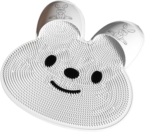 Alfombrilla de masaje de silicona multifuncional, 2024, nuevo limpiador de pies de ducha, tapete de masaje de baño de conejo, almohadilla