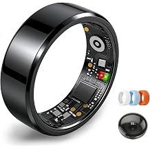 Smart Ring for Women Men,Fitness Tracker,Health Ring,Sleep Tracker | No Subscription Fee,Heart Rate,Blood Oxygen,Step Tracker,Meditation Assistance,IP68 Waterproof,Gifts for MenBlack,11