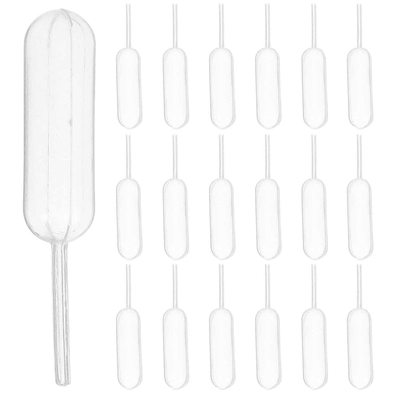 KOMBIUDA 100pcs 4ml Plastic Disposable Pipettes for Precise Liquid Handling and Volume Control, and Household Use, Squeeze Transfer Dropper Pipettes for Medication and Liquids