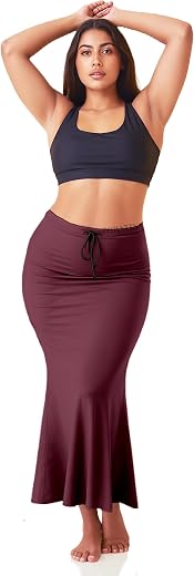 ZORNITSA Women Mermaid Fishcut Stretchable Saree Shapewear Petticoat with Adjustable Drawstring | Finest Microfiber Fabric...