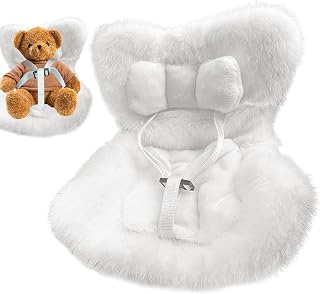 Asiento de coche para muñeca, asiento de muñeca de 17 cm con clip para ventilación de aire de coche, accesorio lindo para juguetes, decoración de oficina, ideal para niñas y coleccionistas