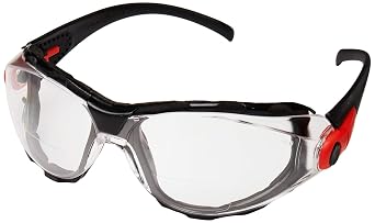 Delta Plus RX-GG-40C-AF-2.0 ERB Safety Glasses, Amber HC/PC Lens, Black Frame with Grey Soft Accents
