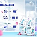 Avni Wellness - Zenticlean Natural Laundary Detergent | Lavender Fragrance | Front Load & Top Load Wash | With Measuring Cup | Plant Based, Eco-Friendly, Herbal| Removes Stains & Odour (1 L (Pack of 2), Lavender Fragrance) gallery image