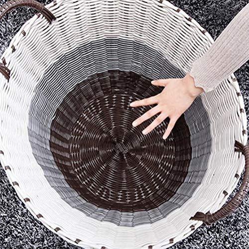 DOITOOL Cesta de armazenamento de roupas de tecido plástico Cesta de roupa suja durável Diversos Rec